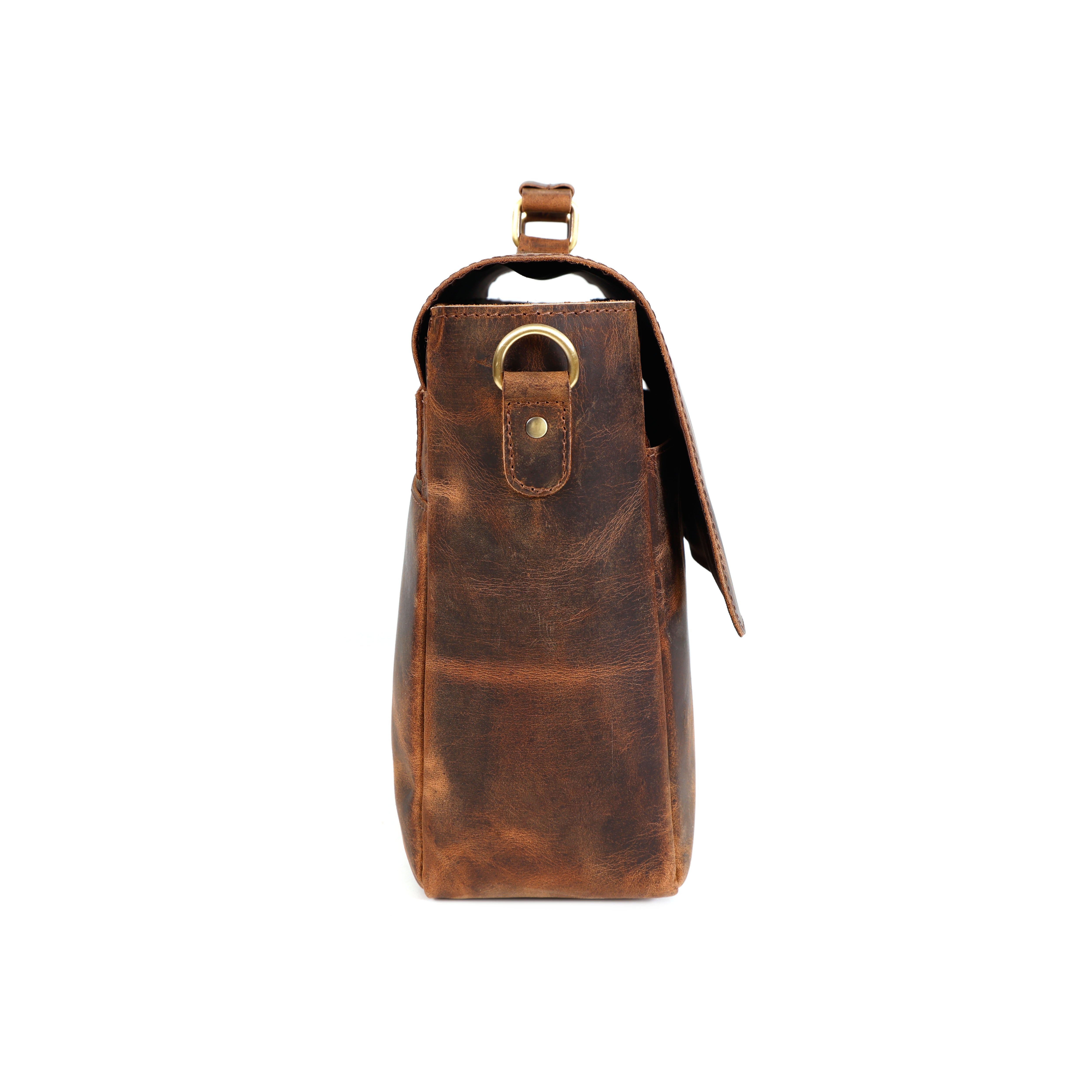 Apollo Buffalo Leather Messenger Bag for Men