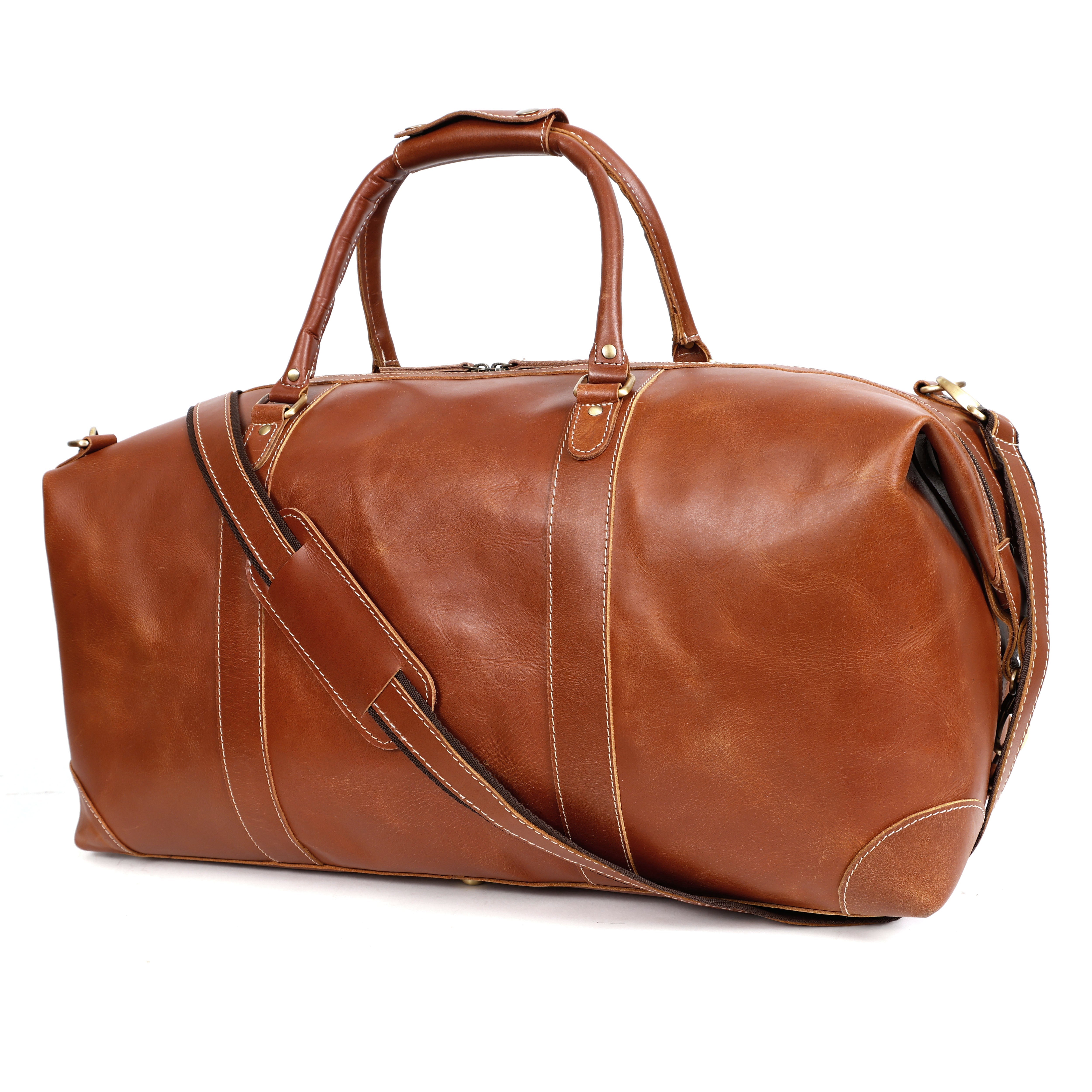Florian Buffalo Leather Duffel Bag