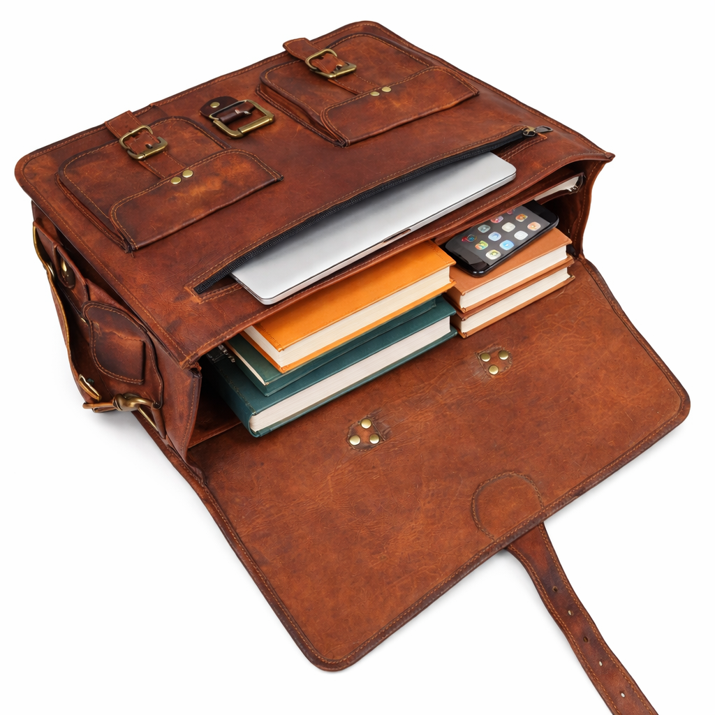 Glenn Leather Briefcase Bag for Men