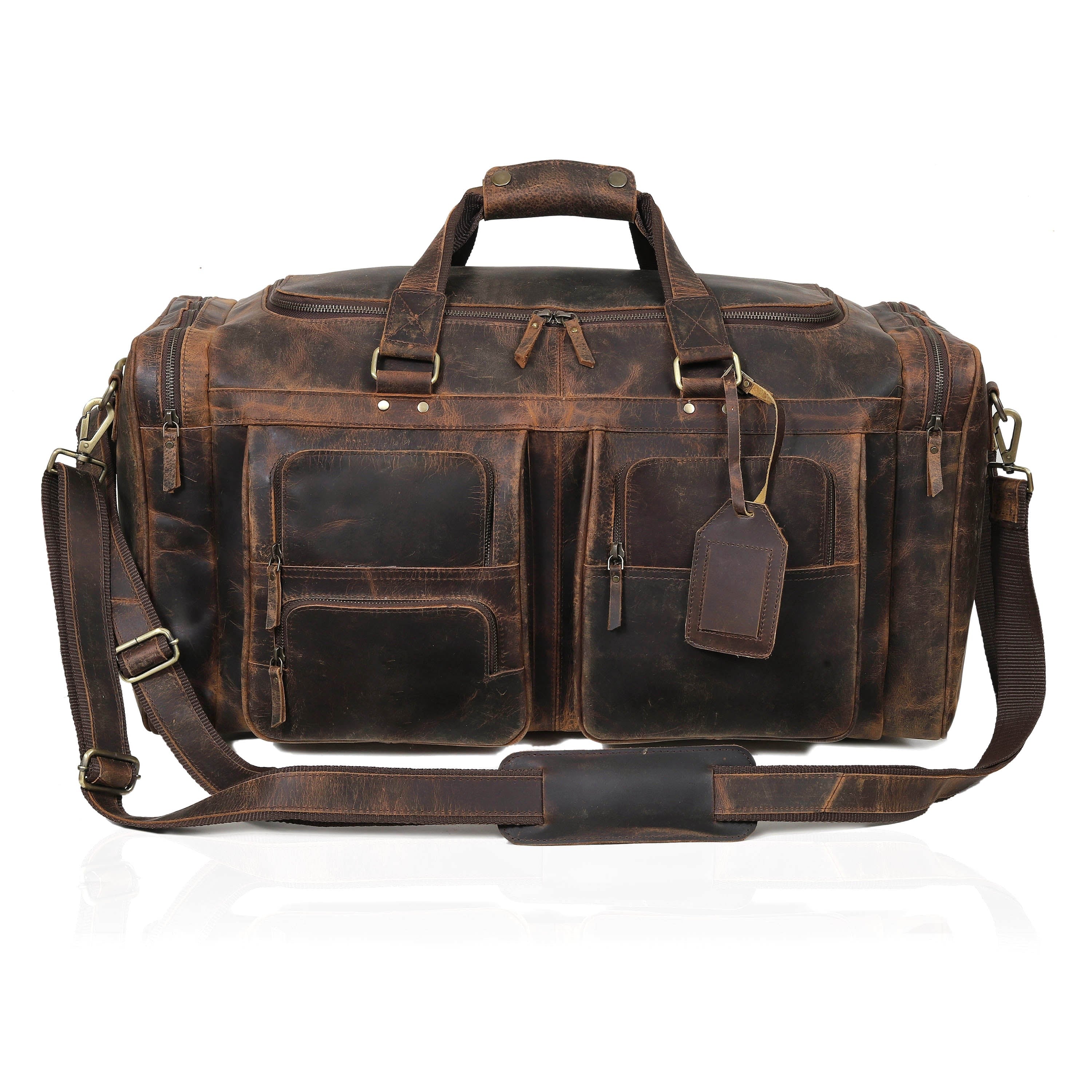 Dean Buffalo Leather Duffel Bag for Men