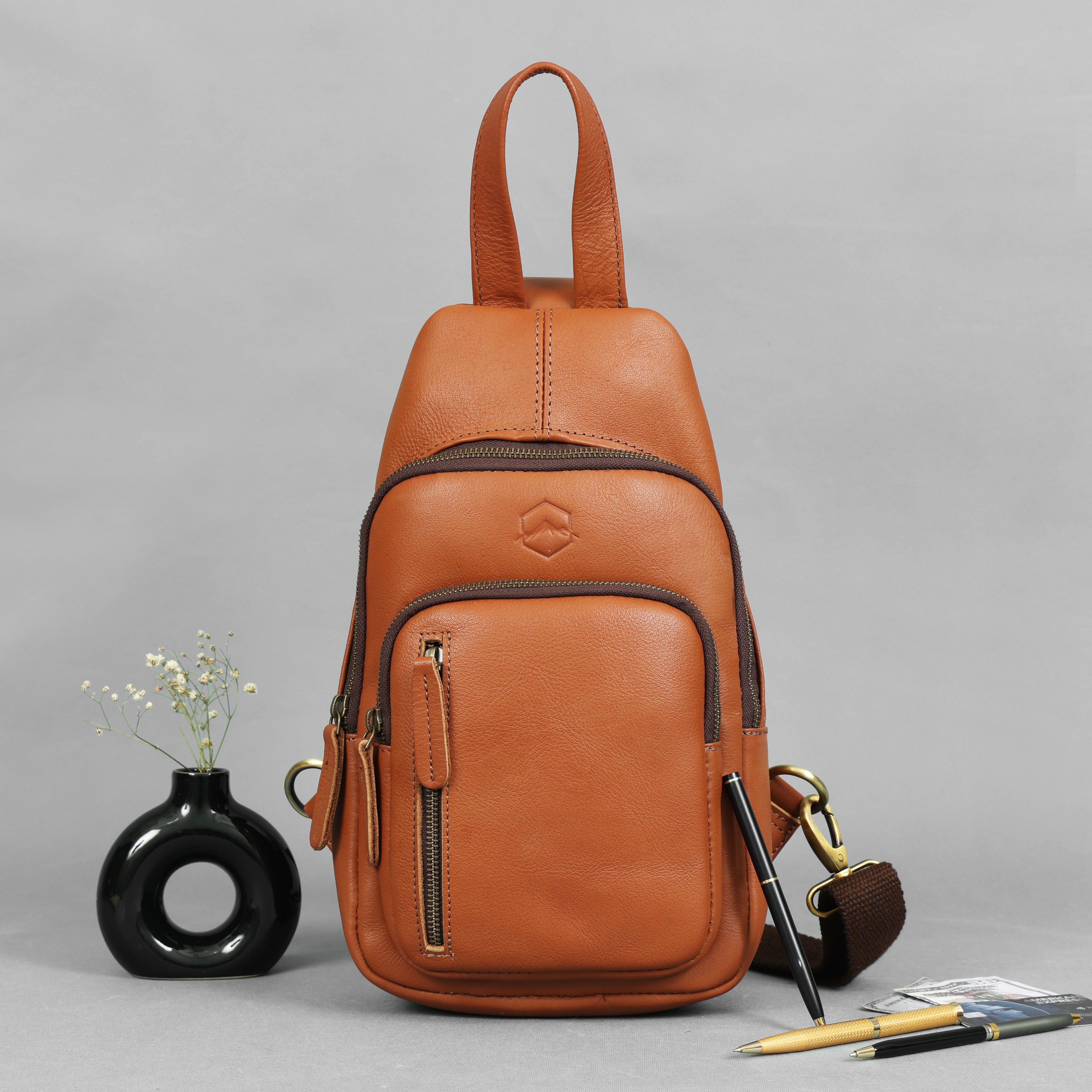 Terran Buffalo Leather Sling Bag