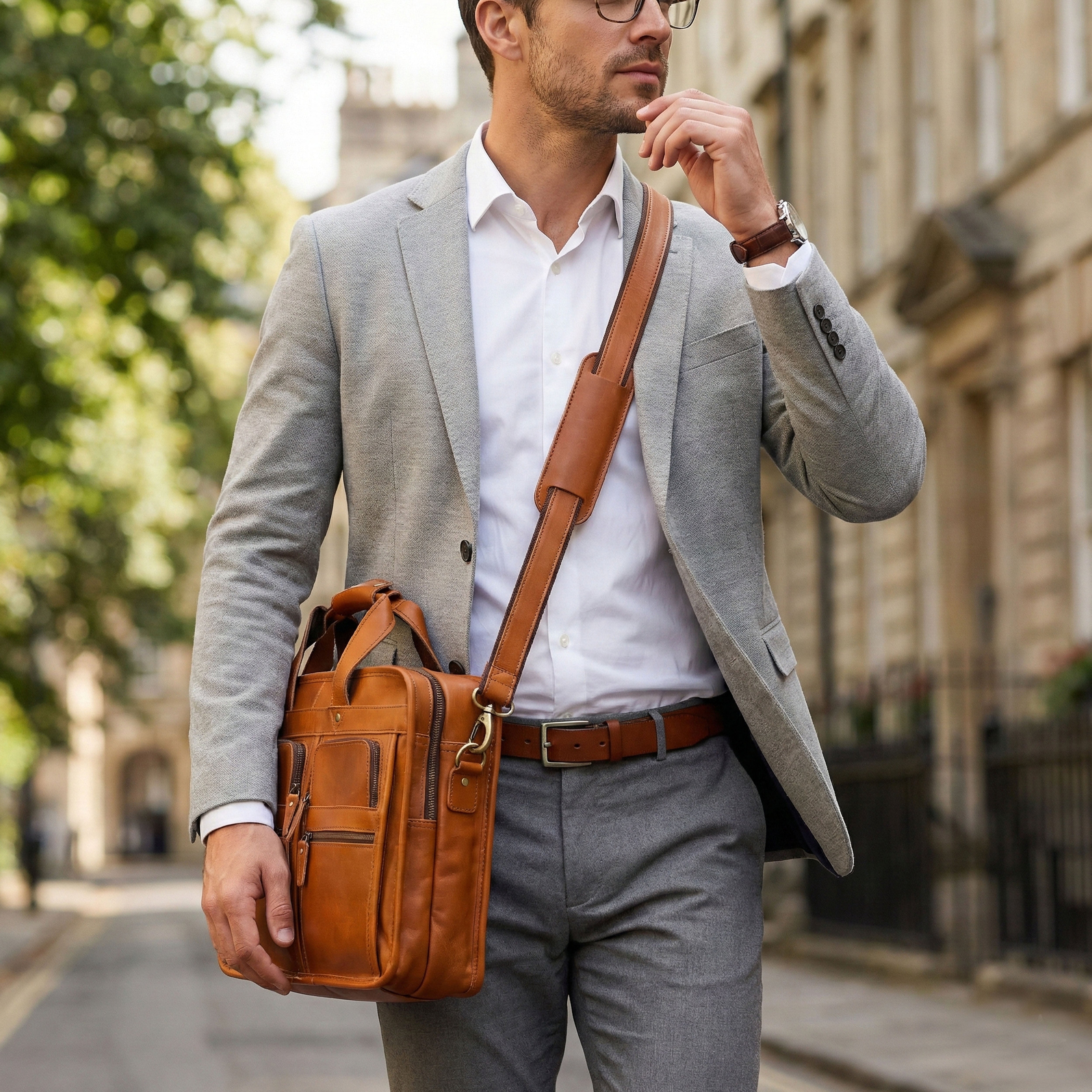 Tanner Leather Briefcase