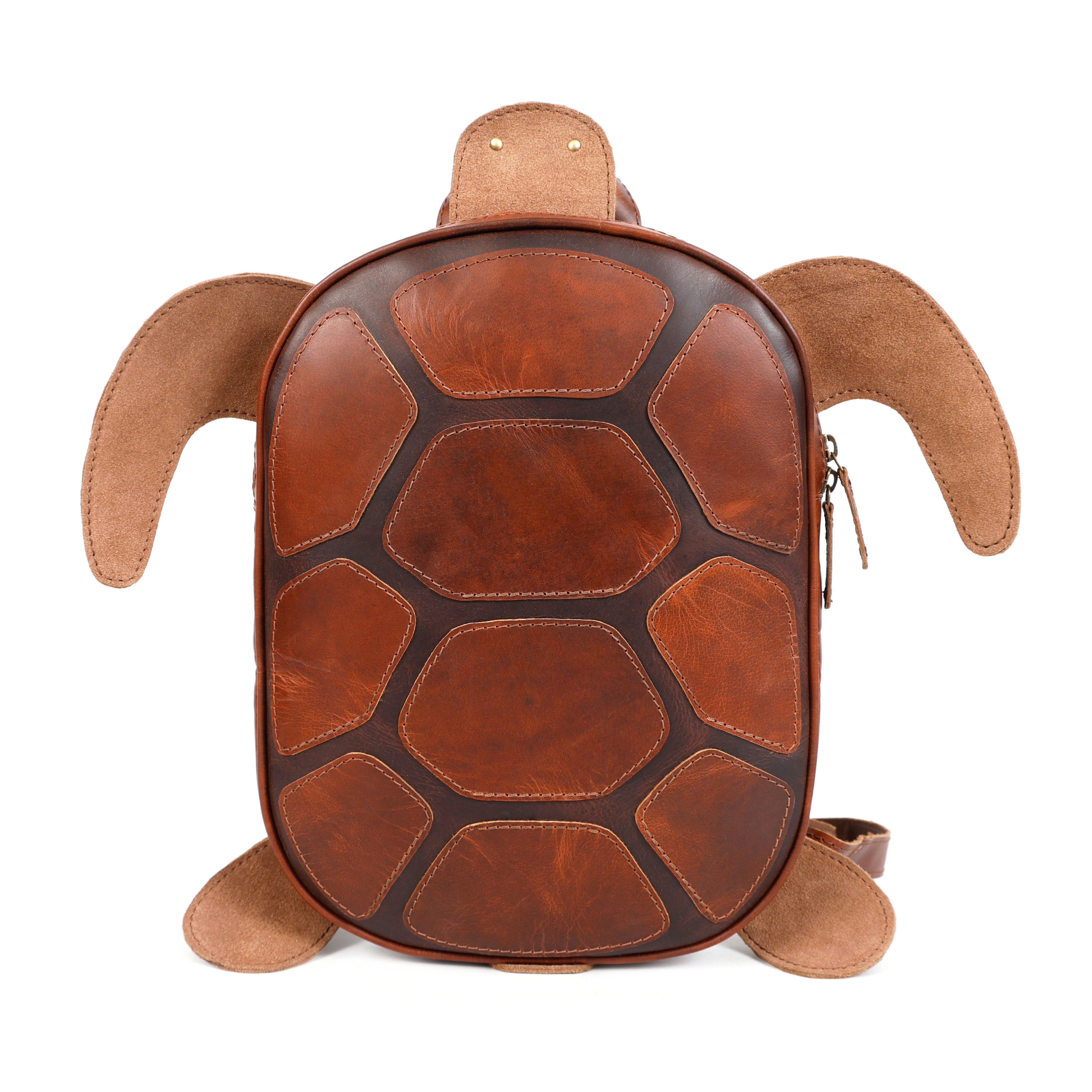 Terra Turtle Handmade Leather Backpack