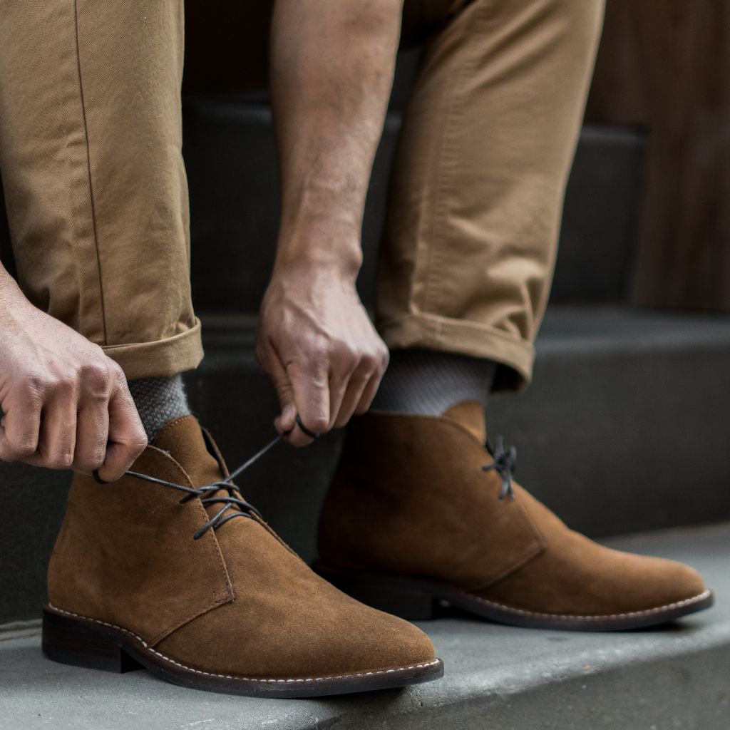 Scout | Pelle scamosciata color cognac 