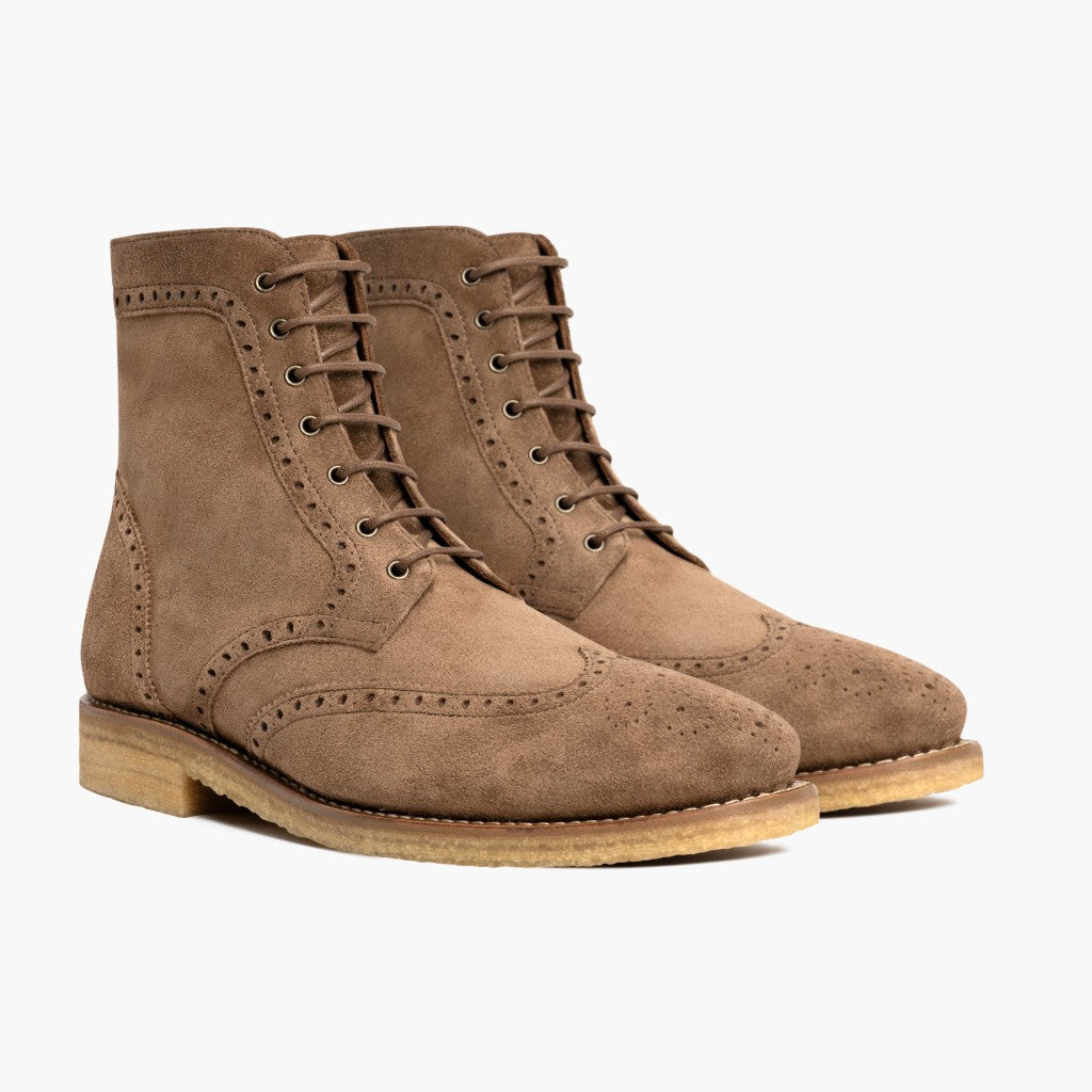 Wingtip | Karamellfarbenes Wildleder 