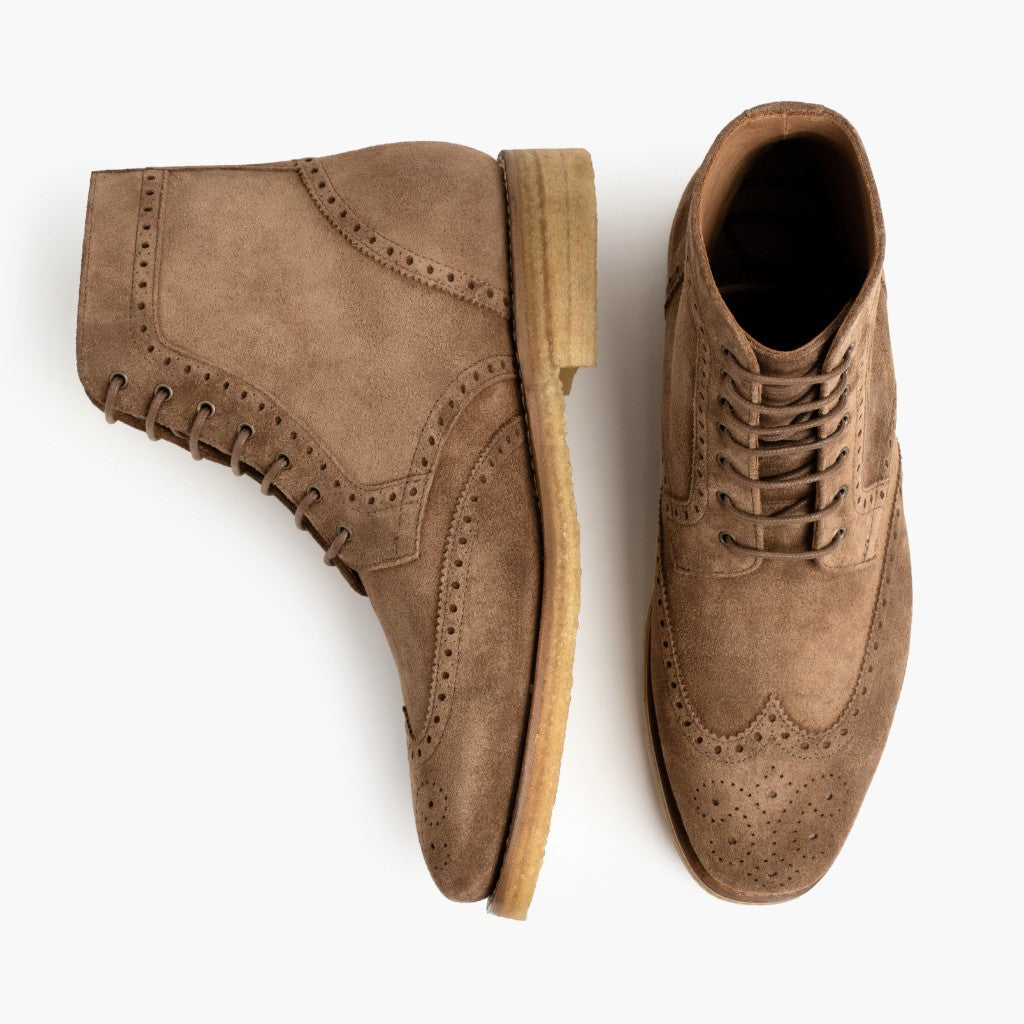 Wingtip | Karamellfarbenes Wildleder 
