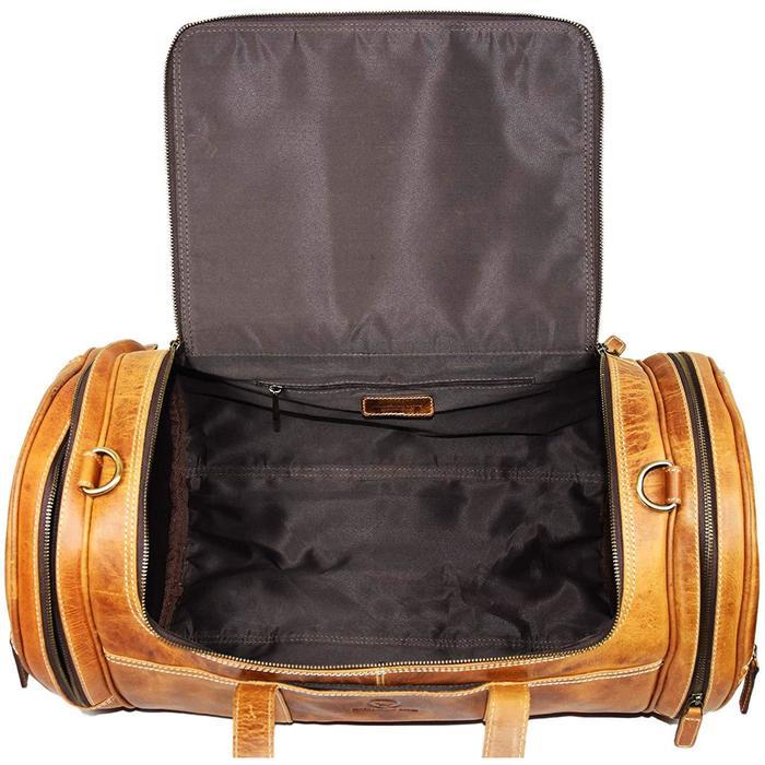 Hawthorne Barrel Leather Duffel Bag