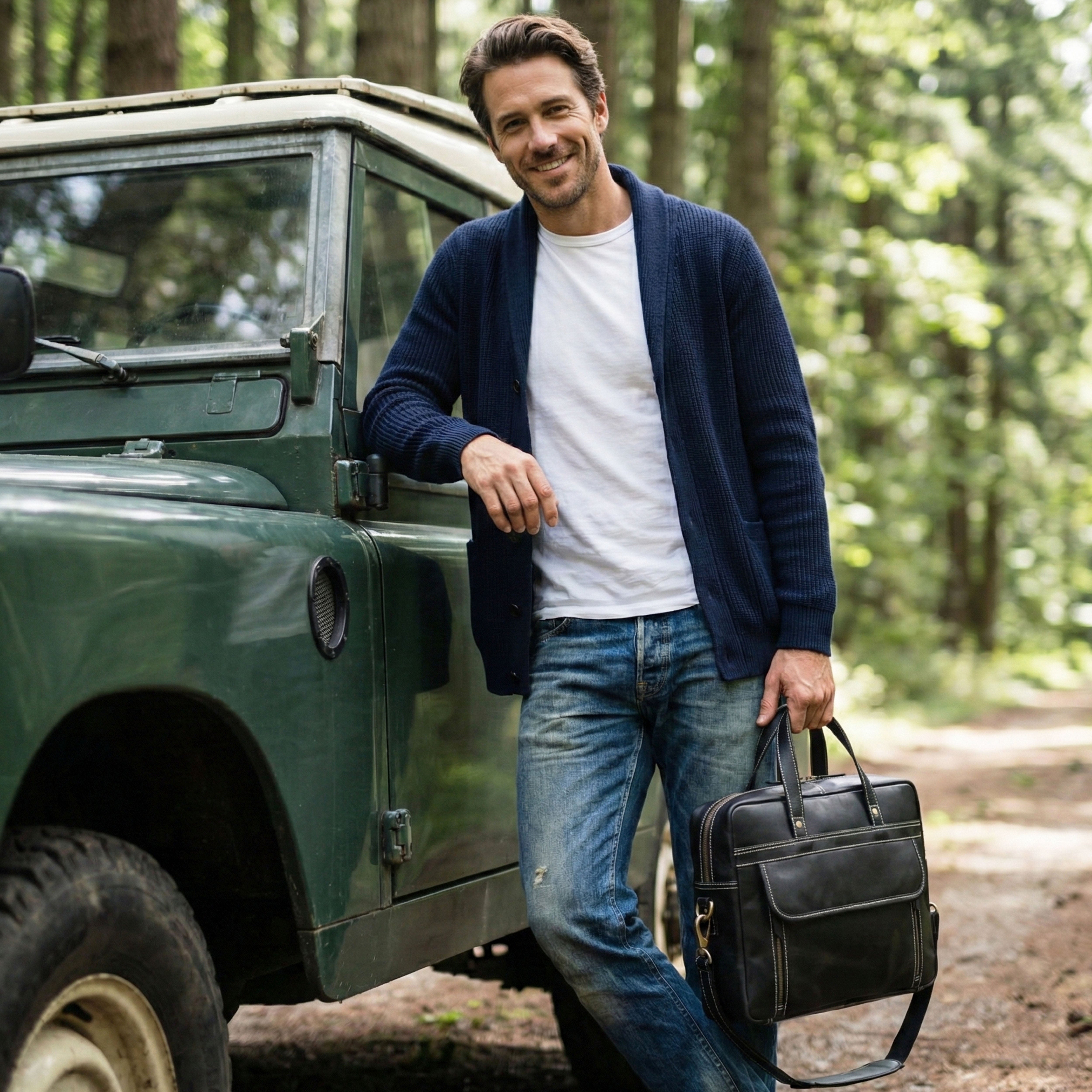 Dylan Black Leather Briefcase