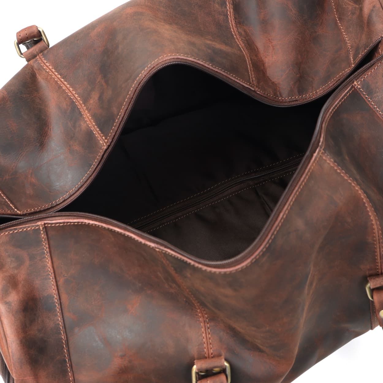 Laurel Leather Duffel Bag With Wheels