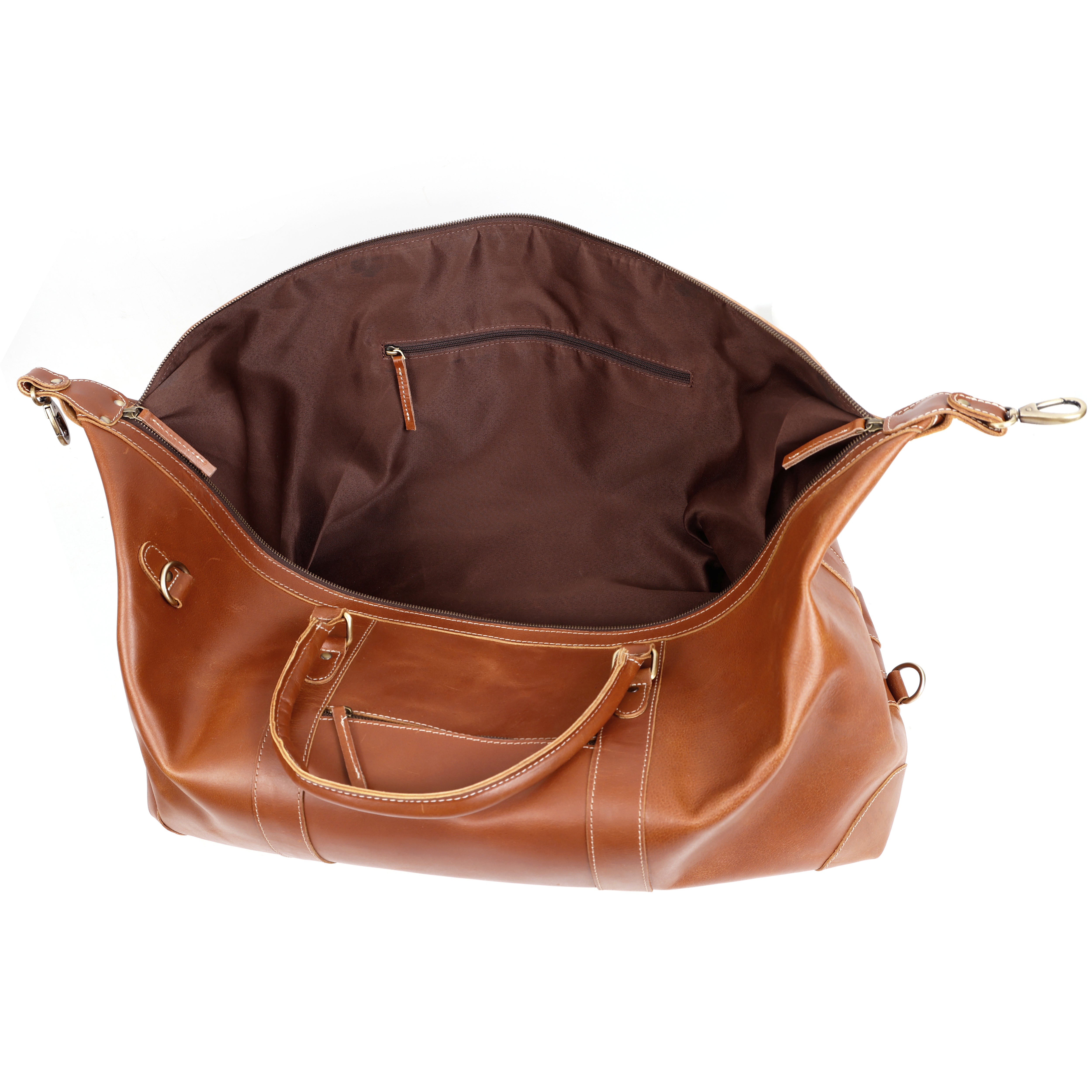 Florian Buffalo Leather Duffel Bag