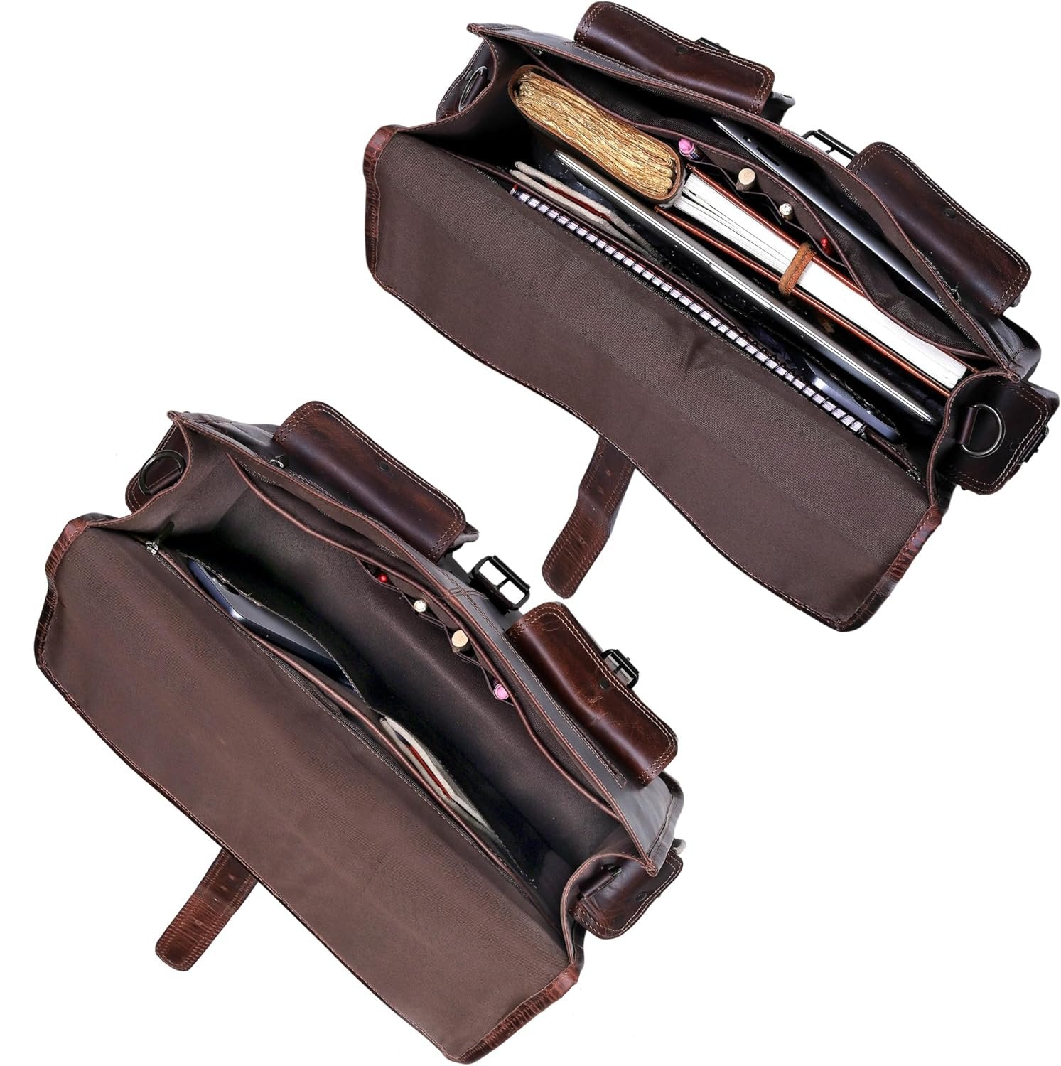 Timber Buffalo Leather Briefcase