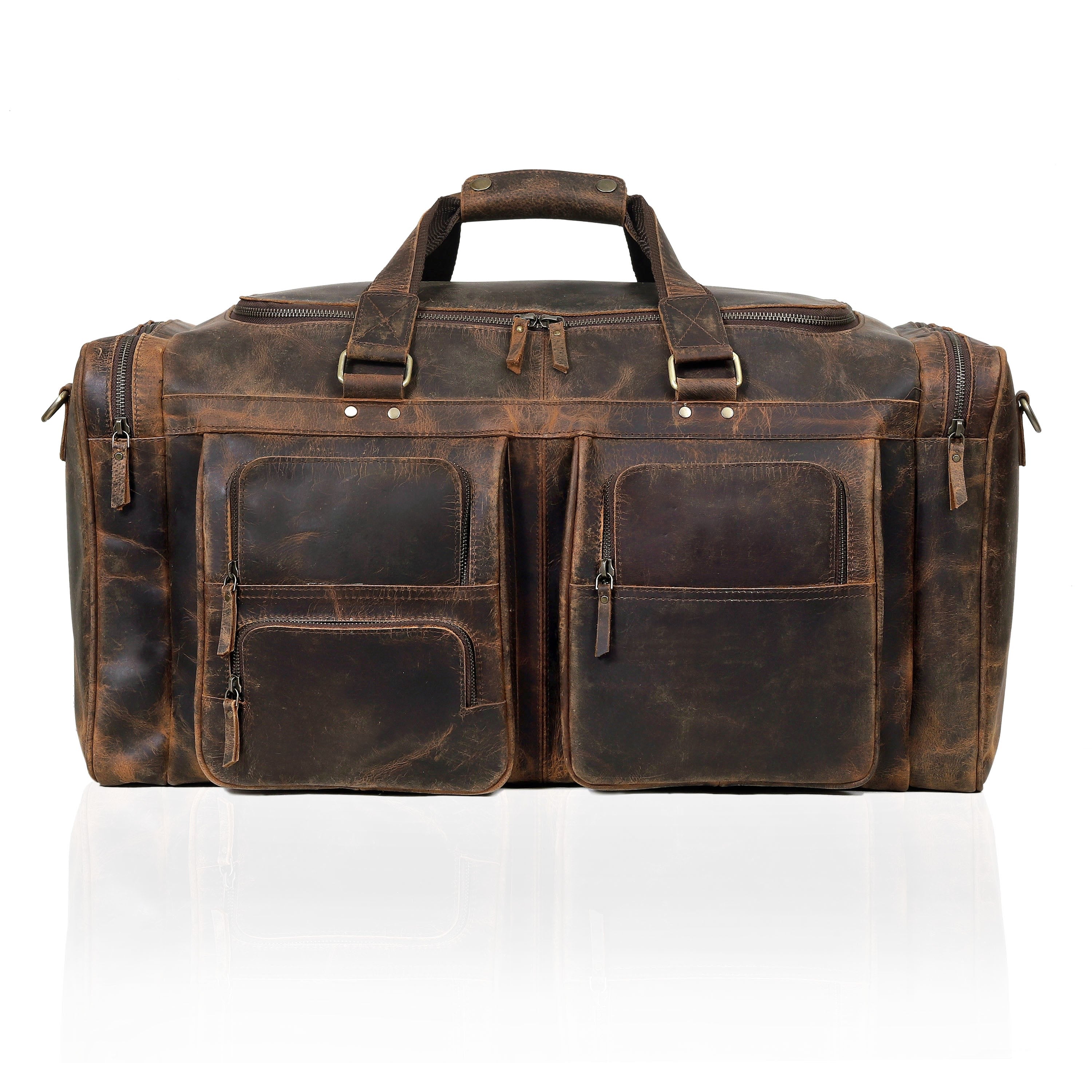 Dean Buffalo Leather Duffel Bag for Men