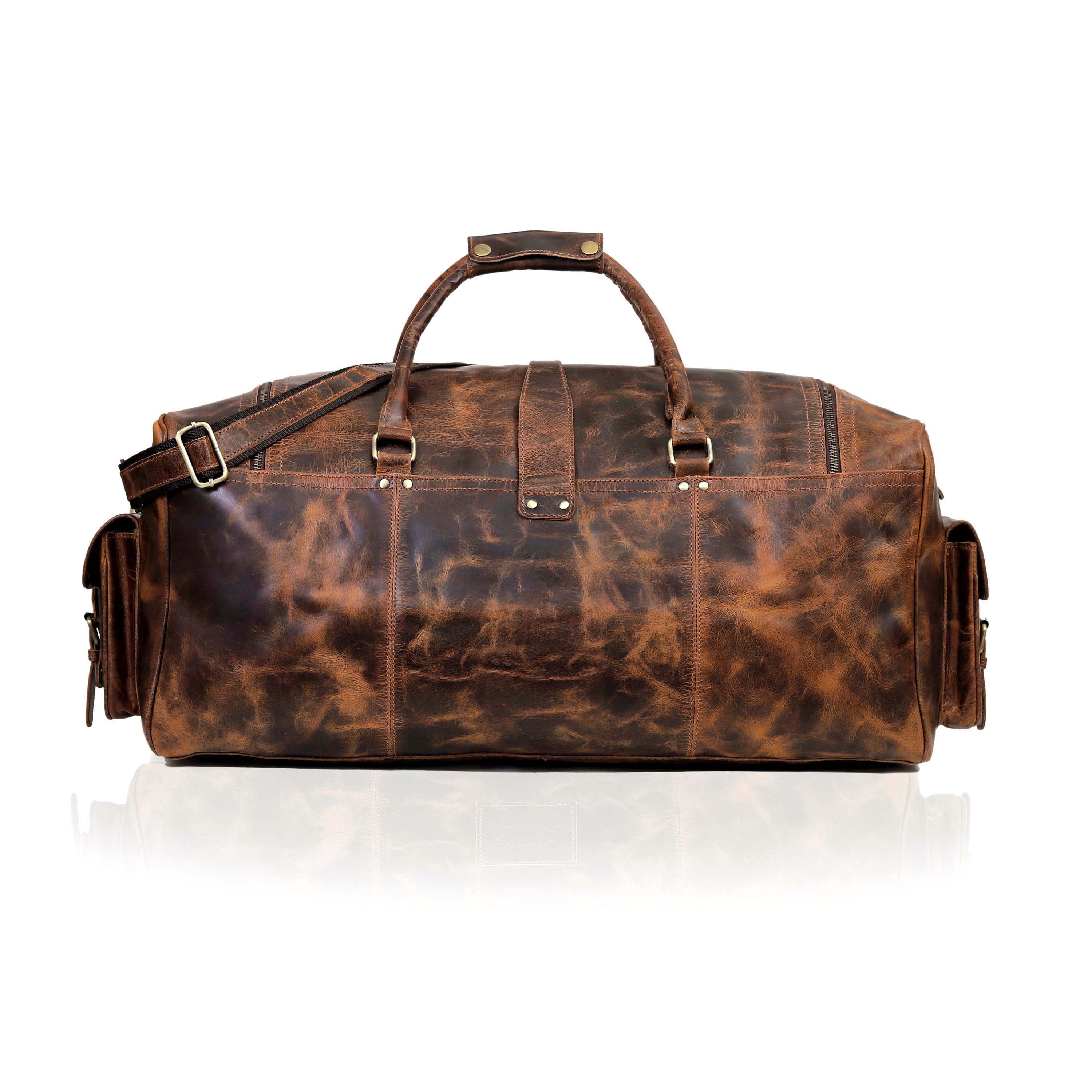 Soren Buffalo Leather Duffel Bag for Men